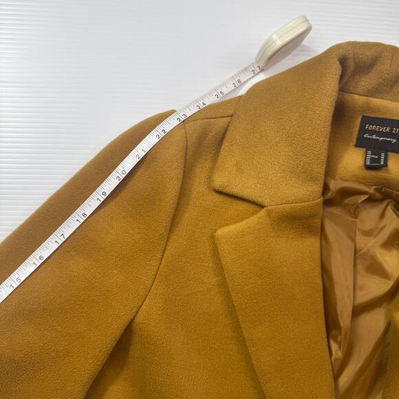 Camel Longline Over Coat Women’s Medium Minimalist Quiet Luxury 90s Old Money - Picture 14 of 16